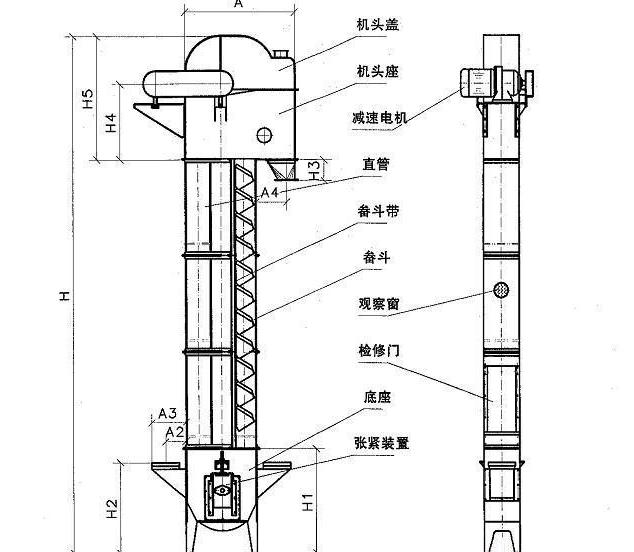 粉状物料斗式提升机技术要求及生产注意事项